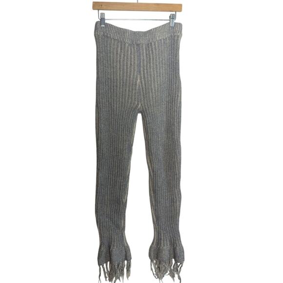 Cottage Boho granola sweater pants knit fringe tassel hippie hippy M Festival - Picture 1 of 4
